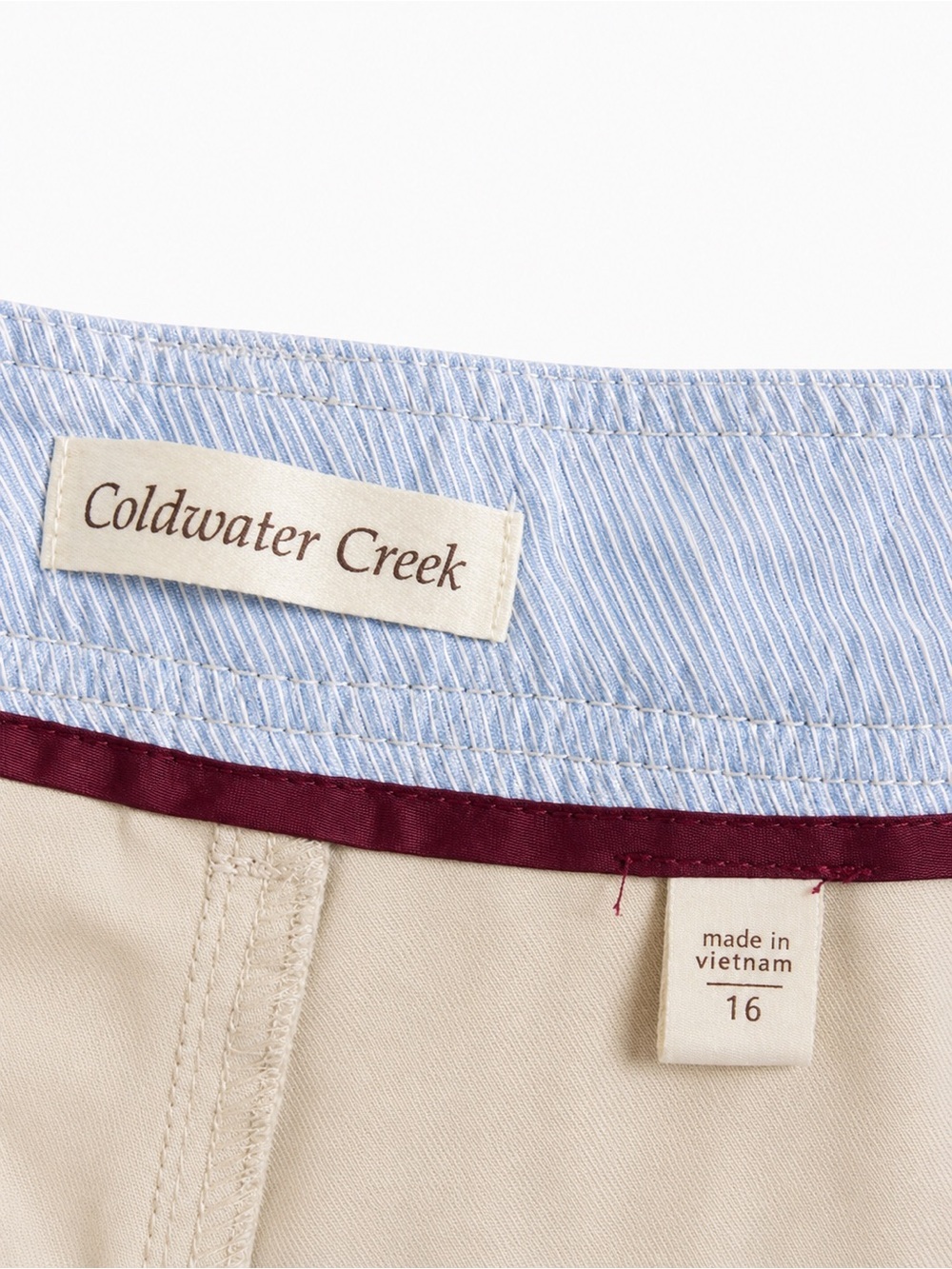 NWT-Coldwater Creek Women's Cropped Capri Pants-Size 16 - Picture 6 of 8